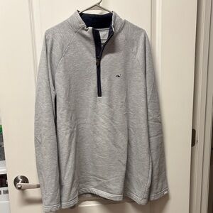 Men's Gray Half-Zip Sweater